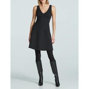 NEW COMMANDO neoprene v neck founder dress in black